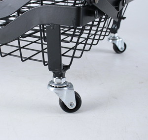 OEM/ODM Vietnam Foldable 4-Tier Tool <b>Trolley</b> Cart with Lockable Wheels Multi-Use Storage Organizer - Product Image 5