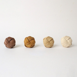 Ensemble de boutons de porte en rotin de luxe fait à la main boutons de traction naturels pour portes de tiroir de placard de commode de chambre - Product Image 4