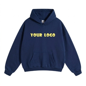 เสื้อฮู้ดดี้โอเวอร์ไซส์ผ้าฝ้าย 100% สำหรับทุกเพศ ขายส่ง รับสกรีนโลโก้ ปักลาย เสื้อสตรีทแวร์แบบเรียบ - Product Image 2
