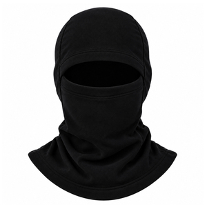 Pasamontañas Negro Personalizado de Tela Elástica de Alta Calidad, Diseño de Cobertura Completa del Cuello, Ajuste Cómodo, Uso Diario - Product Image 1