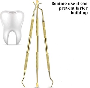 Raspador y desincrustador dental de doble punta para higiene bucal, removedor de placa y cálculos, instrumento quirúrgico dental aprobado por ISO - Product Image 3