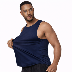 Débardeur de sport personnalisé pour homme |   Vêtements de sport sans manches en polyester Racerback |   Gilet de course à séchage rapide pour le basketball |   Fabricant OEM - Product Image 4