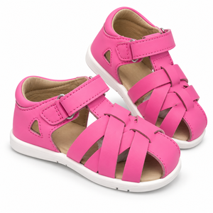 Sandales d'été légères et antidérapantes pour bébés filles, roses, à brides croisées, avec soutien de la voûte plantaire, à fermeture auto-agrippante, pointures 13-24 mois - Product Image 4