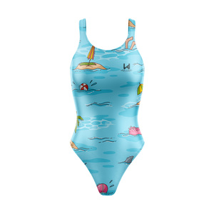 Traje de Baño Bikini Personalizado Ligero de Poliéster y Nailon para Mujer, Corte Regular, Cuello Redondo, para Entrenamiento Profesional - Product Image 2