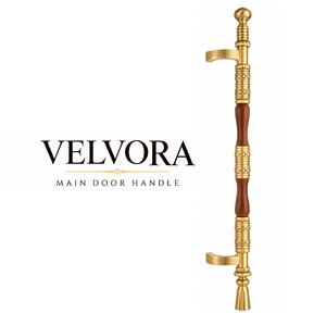 Manija de Puerta Principal de Latón VELVORA, Estilo Moderno, Herraje para Puerta de Entrada - Product Image 1