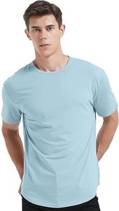 เสื้อยิมผู้ชาย OEM/ODM ผ้ายืด/โพลีเอสเตอร์ พิมพ์โลโก้ตามสั่ง แห้งเร็ว เสื้อวิ่งออกกำลังกาย เสื้อสำหรับออกกำลังกาย - Product Image 3