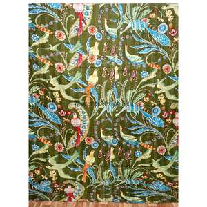 Colcha Kantha Bohemia Hecha a Mano de Algodón Indio, Manta Kantha de Sari Antiguo, Colcha Bangali Gudri, Lote al por Mayor, Colcha Kantha Vintage - Product Image 1