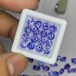 Tanzanite bleue 6 mm, taille ronde facettée, pierre précieuse en vrac de haute qualité pour bague, pendentif, bijoux, tanzanite naturelle ronde - Product Image 3