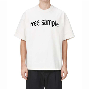 T-shirts personnalisés OEM pour hommes, 100 % coton, 220 g/m², coupe ample, impression sérigraphique, écologiques, respirants, style streetwear long - Product Image 1