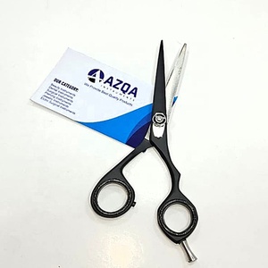 Tijeras de pelo de hoja recta de acero alemán profesional Tijeras de peluquero de acero inoxidable con capacidad de corte súper Mango de cerámica - Product Image 4