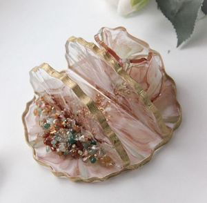 กล่องใส่กระดาษทิชชูเรซิ่นอีพ็อกซี่สุดหรู ดีไซน์ดอกไม้แบบราชวงศ์ กล่องทิชชูตั้งโต๊ะเรซิ่นทันสมัย ขายดี - Product Image 1