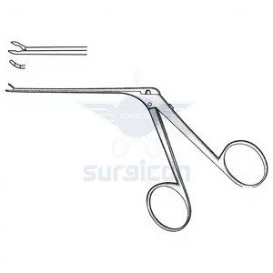Micro Pinzas para Oído, Derechas, 80 mm de Longitud de Eje, 0.9 mm de Longitud de Copa, 1.0 mm de Ancho de Copa, Acero Inoxidable de Precisión, Microquirúrgicas ORL - Product Image 1