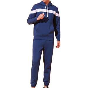 Conjunto Deportivo para Hombre, Talla Grande, Sudadera con Capucha y Pantalones Deportivos, Estilo Cargo, 100% Poliéster/Algodón Felpa - Product Image 1