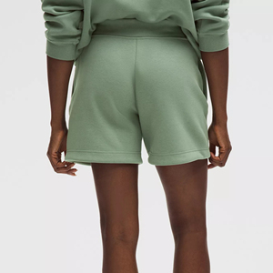 Shorts Deportivos para Mujer, 100% Algodón Grueso, Tela de Felpa Suave, Bolsillos Laterales, Transpirables, de Secado Rápido, Cintura Elástica, Cierre con Botones - Product Image 1