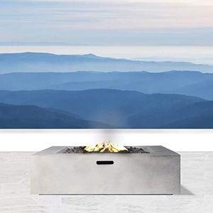 12\" H Outdoor <b>Fire</b> <b>Pit</b> <b>Table</b> Durable Concrete Construction for Outdoor Entertaining - Product Image 3