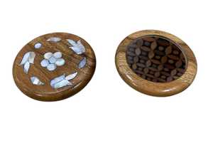 <b>Mirrors</b> Handmade Wooden <b>Mirror</b> Mother of Pearl Inlay Round Decorative Wall <b>Mirror</b> Custom Design Craft Gift - Product Image 1