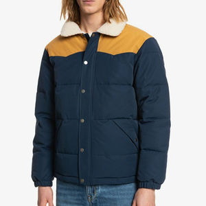 Customized High Quality Hooded <b>Canvas</b> <b>Men's</b> Puffer <b>Jacket</b> OEM Custom Design Winter Windproof Thick Cotton Lining Streetwear - Product Image 5