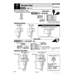 SMC Pneumatics <b>Industrial</b> <b>Vacuums</b> ZP2-T08ANU-A5 <b>Vacuum</b> Pad - Product Image 1