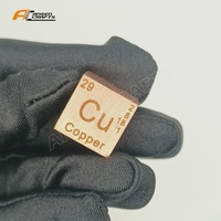Cube de cuivre 99.9% de haute qualité 16mm pour l'affichage de loisirs de matériel d'expérience de laboratoire de Collections d'éléments