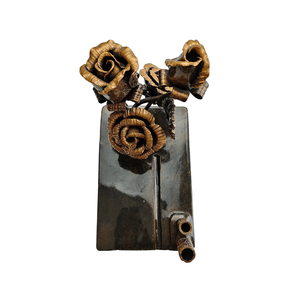 High Quality Luxury Wrought Iron Metal Fence Gate Door Components Decorative Art Fence Panels Rose <b>Flower</b> Accessories Nature - Product Image 1