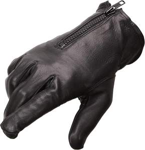 Guantes de cuero de piel de ciervo negros para hombre - Product Image 2