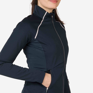 Veste en polaire marine de qualité supérieure pour femmes, manches longues, col montant, fermeture éclair, respirante, idéale pour l'automne - Product Image 4