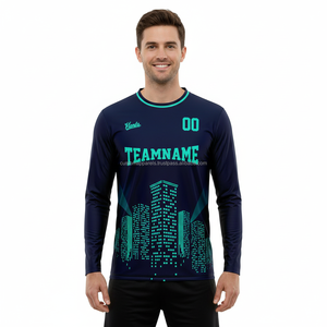 T-shirt à manches longues uni, broderie personnalisée, impression de logo, tissu épais, haute qualité, manches longues pour homme - Product Image 5