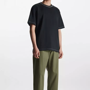 เสื้อยืดคอกลมผ้าฝ้าย100% สำหรับผู้ชายเสื้อออกกำลังกายคอกลมผ้าคอตตอนน้ำหนักเบาออกแบบโลโก้ได้ตามต้องการ - Product Image 4