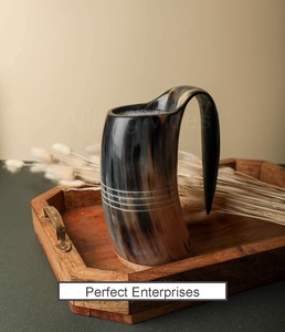 Handmade 100% Organic Horn Beer Mug High-Finish Animal Viking Drinking Horn - Product Image 1