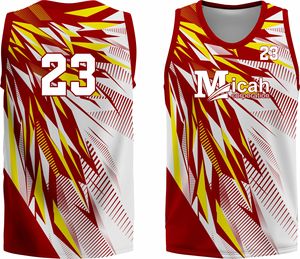 Uniformes de basketball géométriques personnalisés 2026 à séchage rapide pour équipes sportives - Micah Corporation - Product Image 1