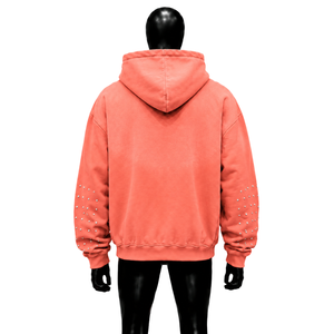 OVERSIZED CORAL GRAPHIC <b>HOODIE</b> FOR MANS MODERN CASUAL FASHION UNISEX PULLOVER MINIMAL STREETWEAR CORAL MODERN STREET STYLE SOFT - Product Image 2