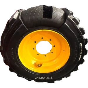 Nouveau pneu en caoutchouc massif Topower Jadeking 12.5/80-18 avec jante en acier pour chargeuse compacte, équipement de construction - Product Image 1