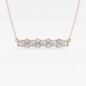 Collar con Colgante de Diamante Cultivado en Laboratorio, 1 1/2 CTW, Redondo, Joyería de Moda para Mujer, Cadena Ajustable Brillante - Product Image 4