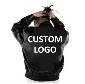 Veste bomber vintage hip-hop sur mesure en gros NESTA SPORTS, broderies, patchs, fermeture éclair, grandes tailles, veste en cuir pour homme - Product Image 1