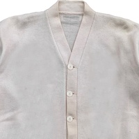 Cardigan d'hiver décontracté pour homme en laine/acrylique rouge, col en V, manches longues, boutons recouverts, style maison grecque large, vente en gros sur mesure