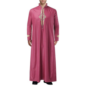 Men Juba Traditional Muslim Prayer Robe Long Sleeve Comfortable Breathable Fabric Loose Fit Modest <b>Islamic</b> <b>Clothing</b> - Product Image 1