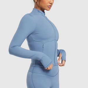 Quarter Zip Lightweight Skinny <b>Cycling</b> Jersey Spandex Breathable Sweat Wicking Long Sleeve Performance Bike Top Custom Logo OEM - Product Image 3