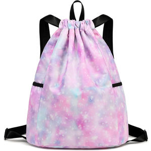 Custom Printed Polyester Sublimation <b>Drawstring</b> Bags Gym <b>Backpack</b> Sports Travel Promotional String Bag Bulk - Product Image 3