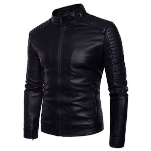 Chaqueta de Motocicleta de Cuero para Hombre, Nueva Moda, Resistente al Viento, Impermeable, Reversible, con Logotipo Frontal, US$32-35 - Product Image 1