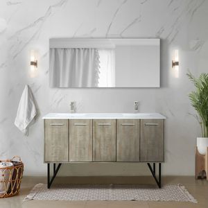 <b>Rustic</b> Acacia 60 In. W X 20 In. D Double Bath <b>Vanity</b> with Cultured Marble Top <b>Bathroom</b> <b>Vanities</b> - Product Image 2