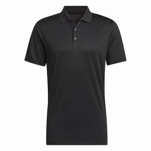 Polo en maille à manches courtes de qualité supérieure pour homme, couleur unie, style décontracté, coupe classique, vert sarcelle, boutons sur le devant, respirant - Product Image 2