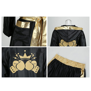 Precio de Fábrica, Bata de Boxeo Totalmente Personalizable, 100% Poliéster, Ropa de Artes Marciales, Bata de Buena Calidad, Precio al por Mayor - Product Image 6