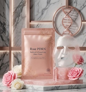 มาส์กหน้า PDRN กุหลาบ แบรนด์ส่วนตัว MOQ ต่ำเพียง 4000 ชิ้น รับผลิตแบบ OEM สำหรับผลิตภัณฑ์ดูแลผิว - Product Image 1