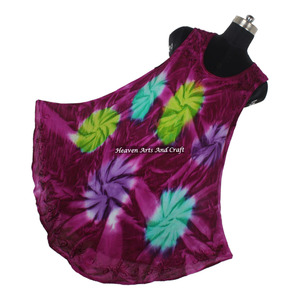 Vestido Largo para Mujer con Estampado Tie Dye, Diseño Colorido, Vestido Tipo Paraguas, Especial para las Vacaciones - Product Image 6