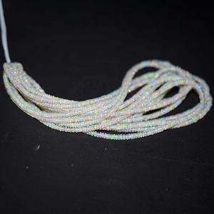 Cuentas de piedras preciosas Rondelle lisas de ópalo etíope blanco Natural de 2mm-3mm del fabricante, producto hecho a mano de tendencia 2025 - Product Image 2