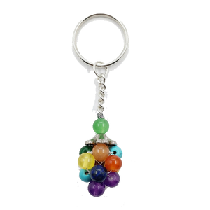 High Quality Crystal Keychain Stone Multi stone grapes <b>key</b> Chine natural Stone bead Healing <b>Key</b> <b>Holder</b> Gift for Women <b>Key</b> Chains - Product Image 6