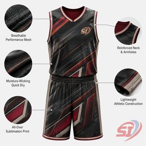 Camiseta de Baloncesto al por Mayor con Logotipo Personalizado, Malla Transpirable Sublimada, Camiseta Deportiva para Equipo, Color Grafito Ember Velocity - Product Image 3