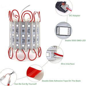 Modulo Luminoso SMD 5050 Super Luminoso IP65 Impermeabile, Striscia LED per Insegne, DC 12V, Bianco Freddo, Certificato RoHS - Product Image 3
