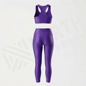 ชุดโยคะคุณภาพสูงแบบกำหนดเองได้ ความยาวระดับเข่า ชุดกีฬาโพลีเอสเตอร์สำหรับผู้หญิง ไซส์พลัส เสื้อผ้าออกกำลังกาย ชุดออกกำลังกาย - Product Image 2