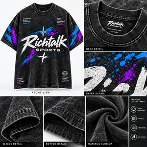 Digital Printing Customize Your Design <b>Photos</b> Front Summer Mens T-<b>Shirt</b> Vintage Washed Hip Hop Style 100% Cotton Oversized - Product Image 6